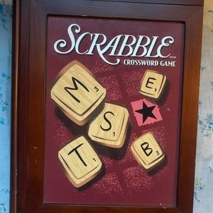 Vintage Parker Brothers Wooden Box Game - Scrabble. Used.
